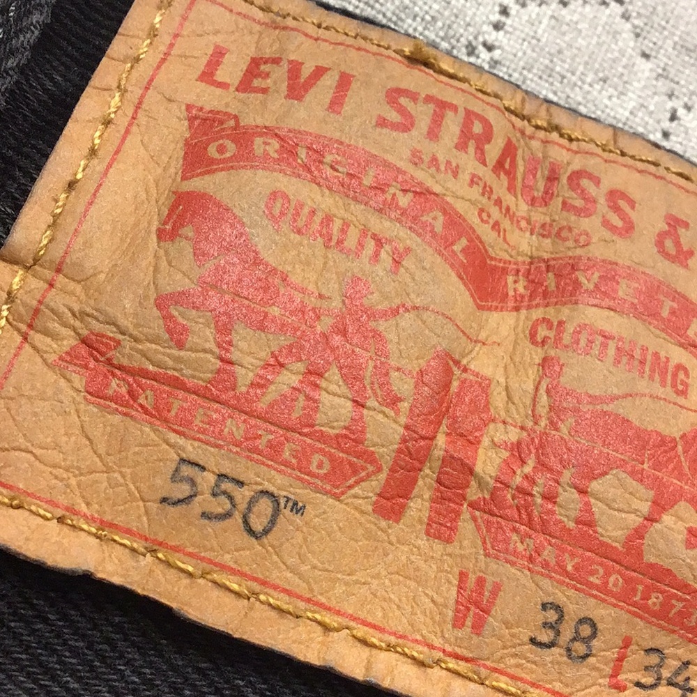 Levi’s 550 Men’s 36x32 Black Straight Leg Jeans (tag size 38/34) - Picture 3 of 5